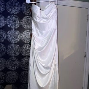 Fashion Nova White Strapless Dress